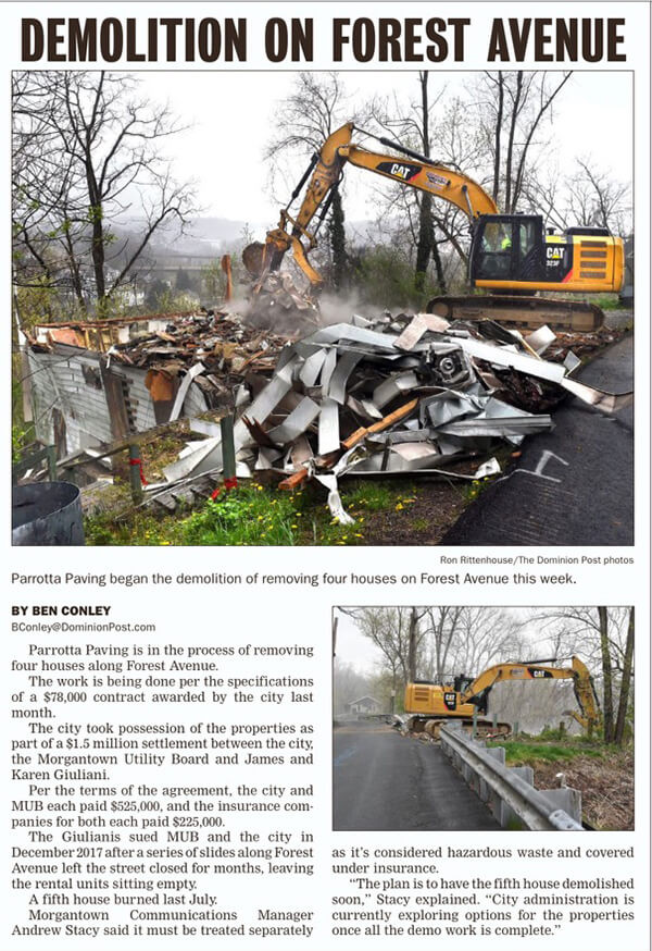 Demolition on Forest Avenue