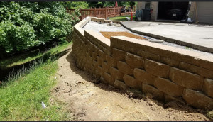 Local home improvement residential retaining wall