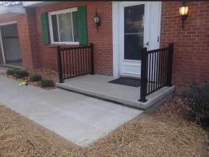 Residential porch and sidewalk concrete example