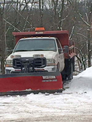 Snow plowing in West Virginia - commercial contracting example in Morgantown
